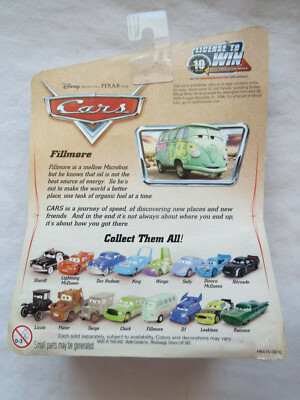 2005 Mattel Disney Pixar Cars set of 6 Mater Fillmore DJ Sally Doc