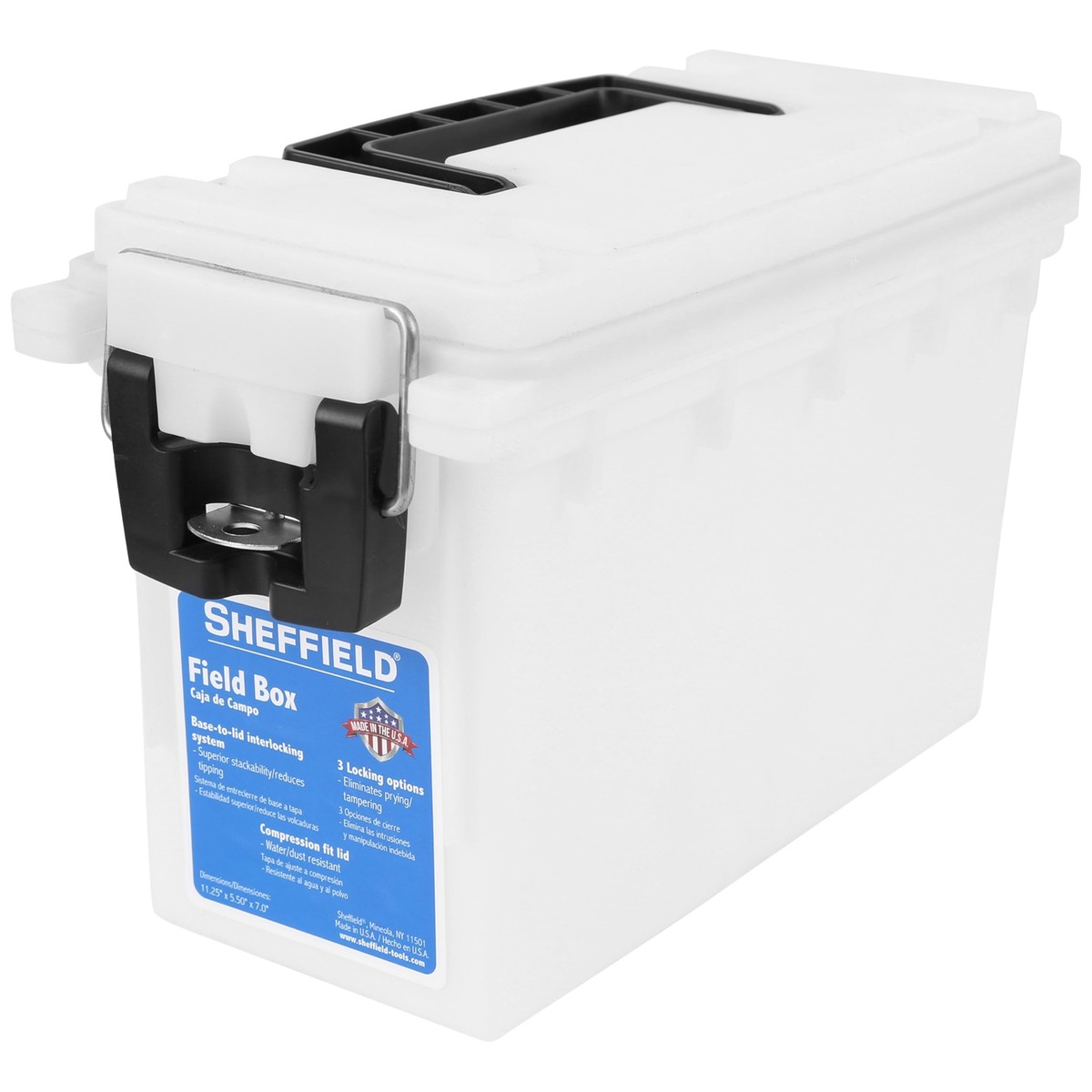 Sheffield Watertight Storage Box for Ammo Tools Electronics