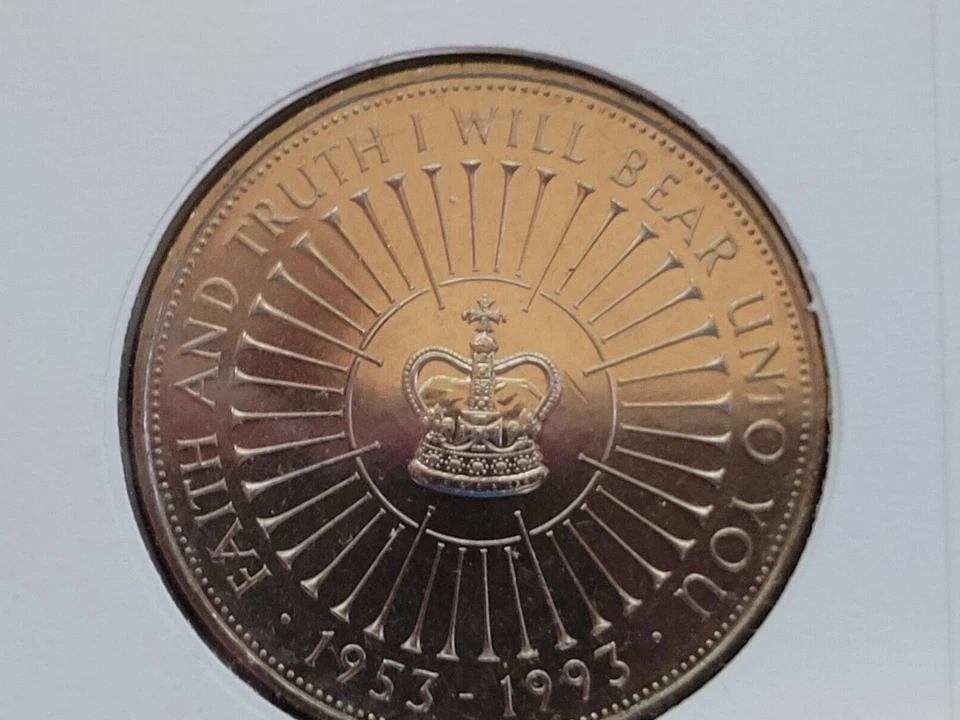 1993 Great Britain The Queen's Coronation 40th Anniversary 5 Pounds Coin Cover - Image 3 of 4