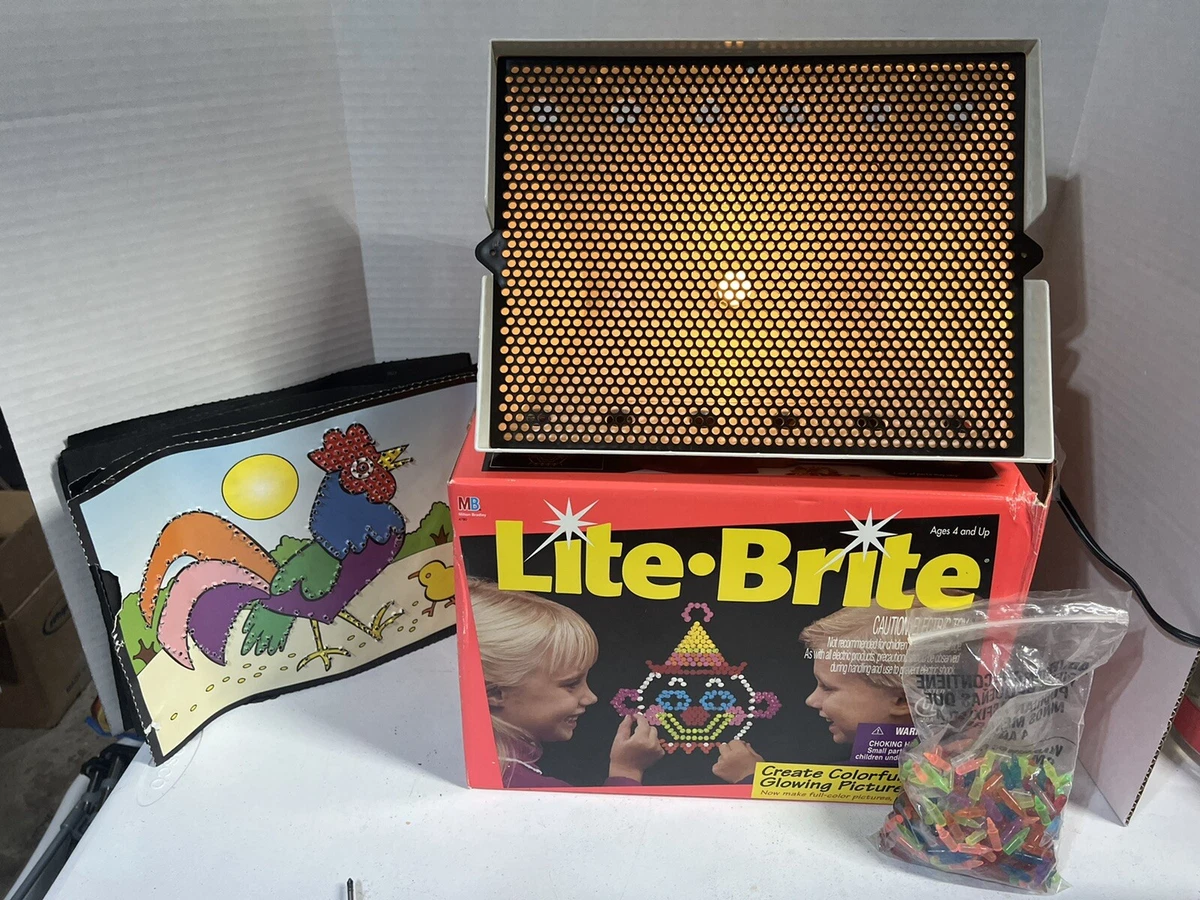 Vintage Milton Bradley Lite Brite Light Bright Pegs Electric Toy 1994