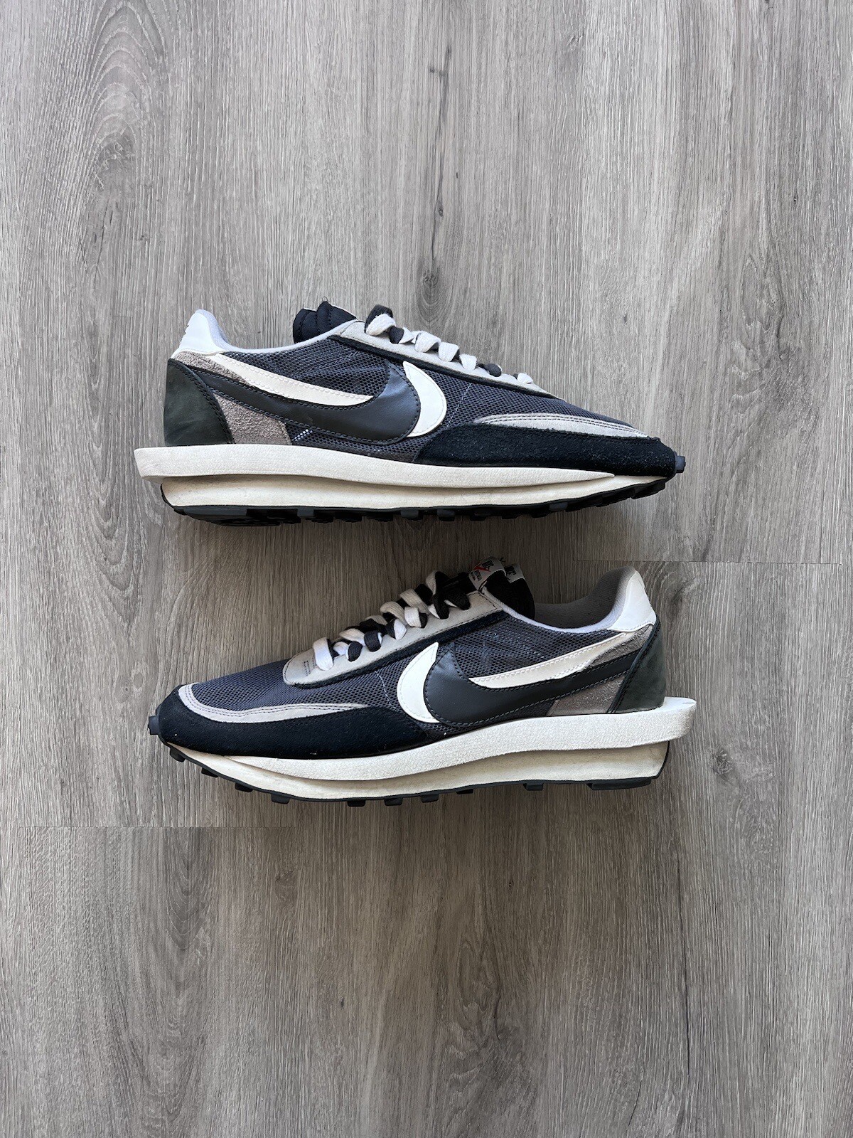 Sacai x Nike LD Waffle Nero Taglia 12 BV0073 001