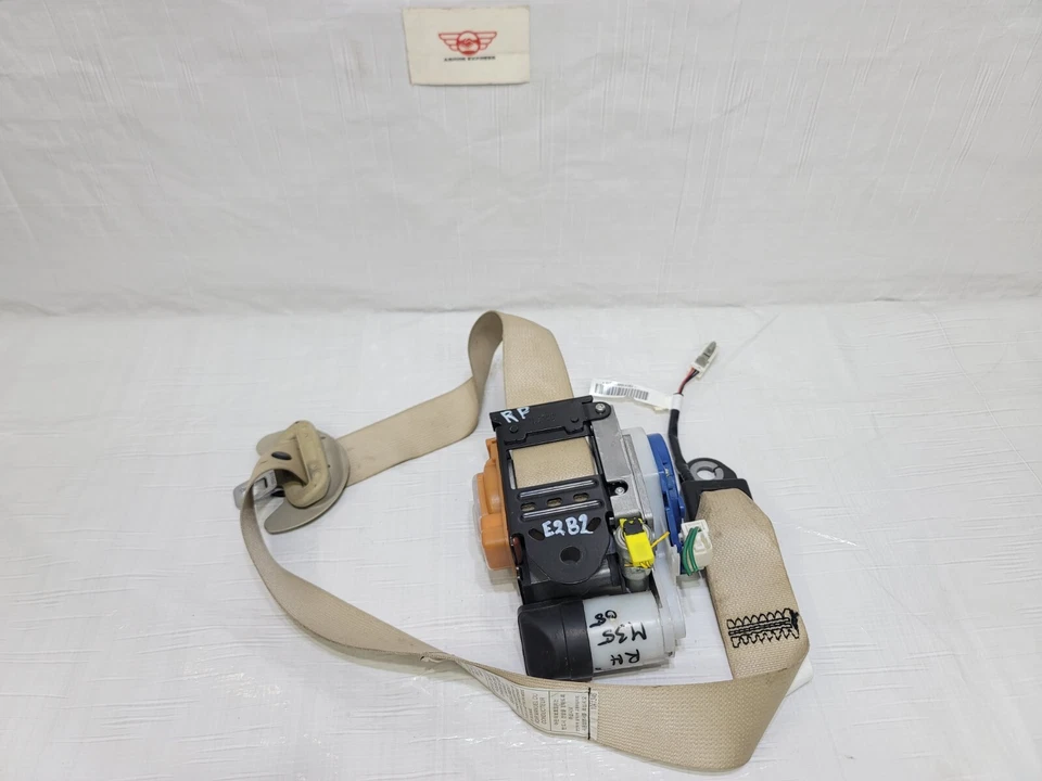 Infiniti M35 M45 2006 2007 cinturón de seguridad delantero derecho pasajero retractor beige OEM Foto 2 de 4