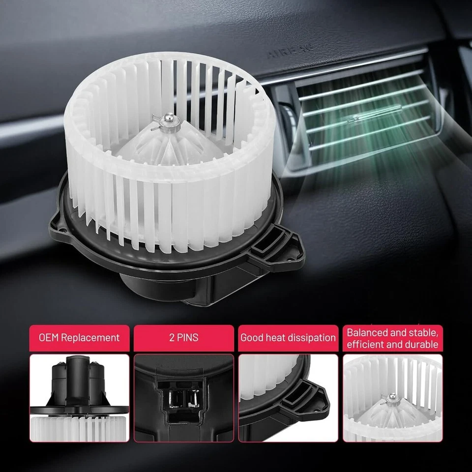 AC Heater Blower Motor w/Fan Cage For 2002-2008 Dodge Ram 1500 2500 3500 Pick UP - Изображение 3 из 4