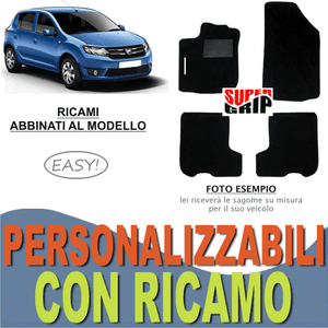 PER LANCIA MUSA TAPPETI AUTO SU MISURA MOQUETTE E FONDO IN GOMMA 2 RICAMI EASY
