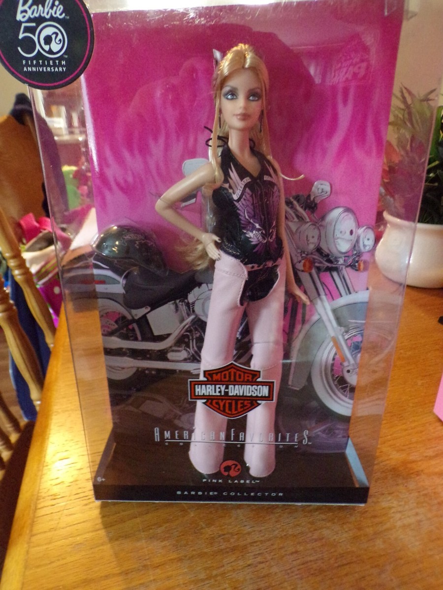Barbie Harley Davidson Doll American Favorites Pink Label 2009 Mattel NIB  NRFB