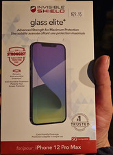 invisibleSHIELD Glass Elite Clear Screen Protector iPhone 12 Pro Max Tempered