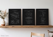 Rétro-informatique Brevet Affiche Poster Set A4 Décoration Murale Cadeau