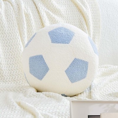 Soccer Pillow Football Throw Pillow Round Aesthetic Home Decor Soccer Decorat...
