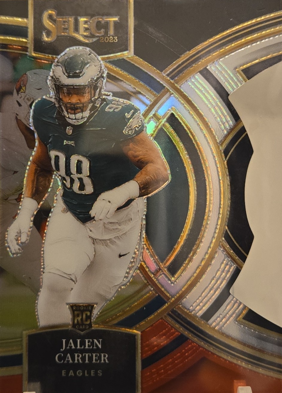 2023 Panini Select #171 Jalen Carter Black/Gold Prizm Die-Cut