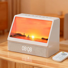Bluetooth Speaker White Noise Sound Machine Sunrise Alarm Clock Night Lamp