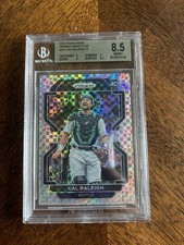 CAL RALEIGH 2022 Prizm Silver Checkerboard /75 Rookie Card Mariners BGS 8.5 NMT
