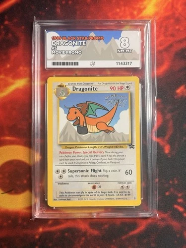Dragonite Movie Promo Card 05/53 WOTC Vintage Ace 8 Clean