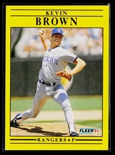 1991 Fleer #282 Kevin Brown Wax/Cello Pack version: "free-agent draft ."