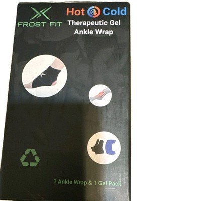 Frost Fit Hot/Cold Therapeutic Gel Ankle Wrap Reusable Black