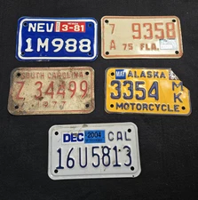 Motorcycle license plate lot Alaska, California, Florida, Nevada South Carolina