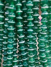 480 Pcs Rare Tibetan Natural Green Agate Dzi 1Stripe 8mm Beads