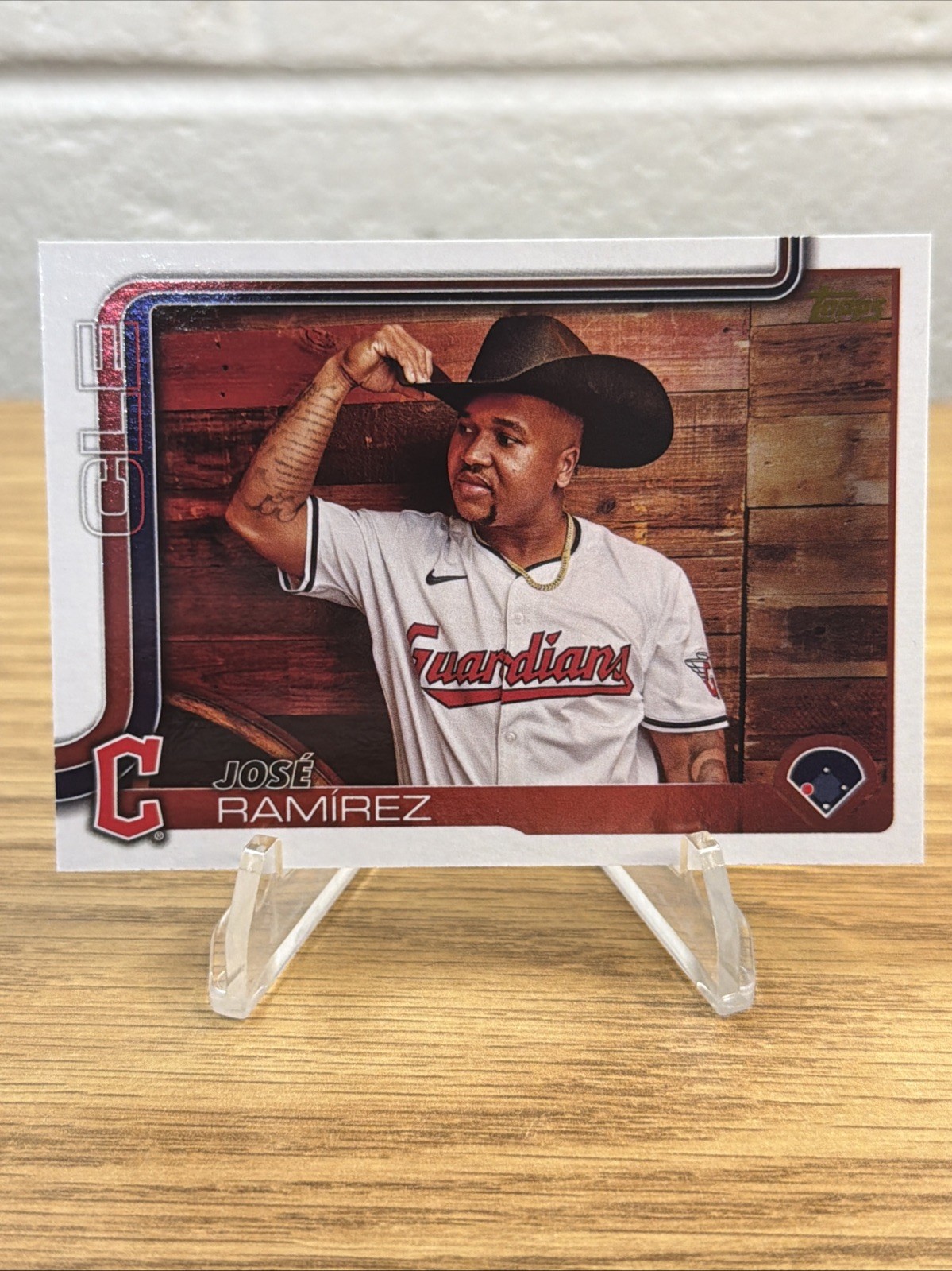 2025 Topps Series 1 - Jose Ramirez #77 Golden Mirror Image Variation SSP