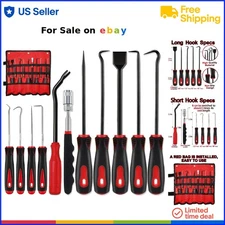 11Pcs Carbon Steel Pick Hook Set with Scraper Magnetic Telescoping Tool Kit