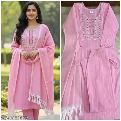 Tradition Trendy Womens Afghani Embroidery Kurti & Pant with Dupatta