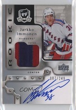 2006-07 Upper Deck The Cup Rookie 87/249 Jarkko Immonen #144 Patch Auto 4f5