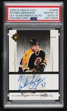 2005-06 Ultimate Collection Achievements 8/16 Patrice Bergeron PSA 10 Auto 1i3