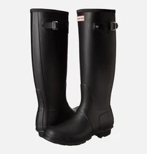 Hunter WFT1000RMA Women's Rain Boots Original, Size 7 & 8 Black