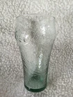 Vintage Collectable Coca-Cola 6” Green-Tinted, Pebbled Tumbler Glass