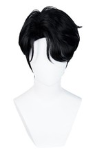 Cosplay Anime Short Straight Synthetic Hair Wig W/ Wig Cap, Black