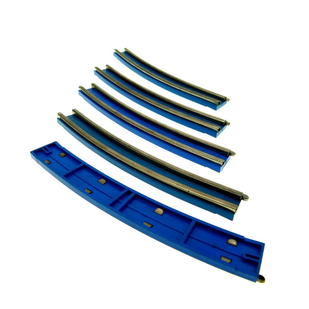 5x Lego Electric Rail Metal 12V Blue Curved Curve Train Railway Type2 3241b