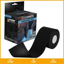 Breathable Elastic Kinesiology Sports Tape for Injury Support Black 5cm x 5m 4.80 per metre