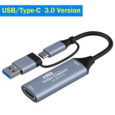 Audio/Video Capture Card, USB3.0 HDMI to USB C, 4K1080p60fps Video/Audio Capture
