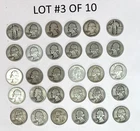 Lot#3 of 10 - (30) qty misc. 90% Silver Quarters.  Fair to Excellent condition.