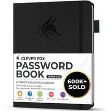 Large Password Organizer Logbook with Alphabetical Tabs - Internet Address Keepe