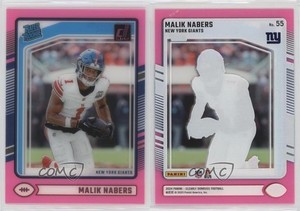 2024 Panini Clearly Donruss Rated Rookie Pink Malik Nabers #55 Rookie RC