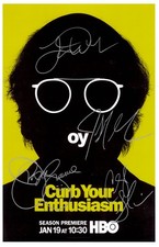 CURB YOUR ENTHUSIASM Signed Poster 11x17 Larry David, Jeff Garlin, JB Smoove