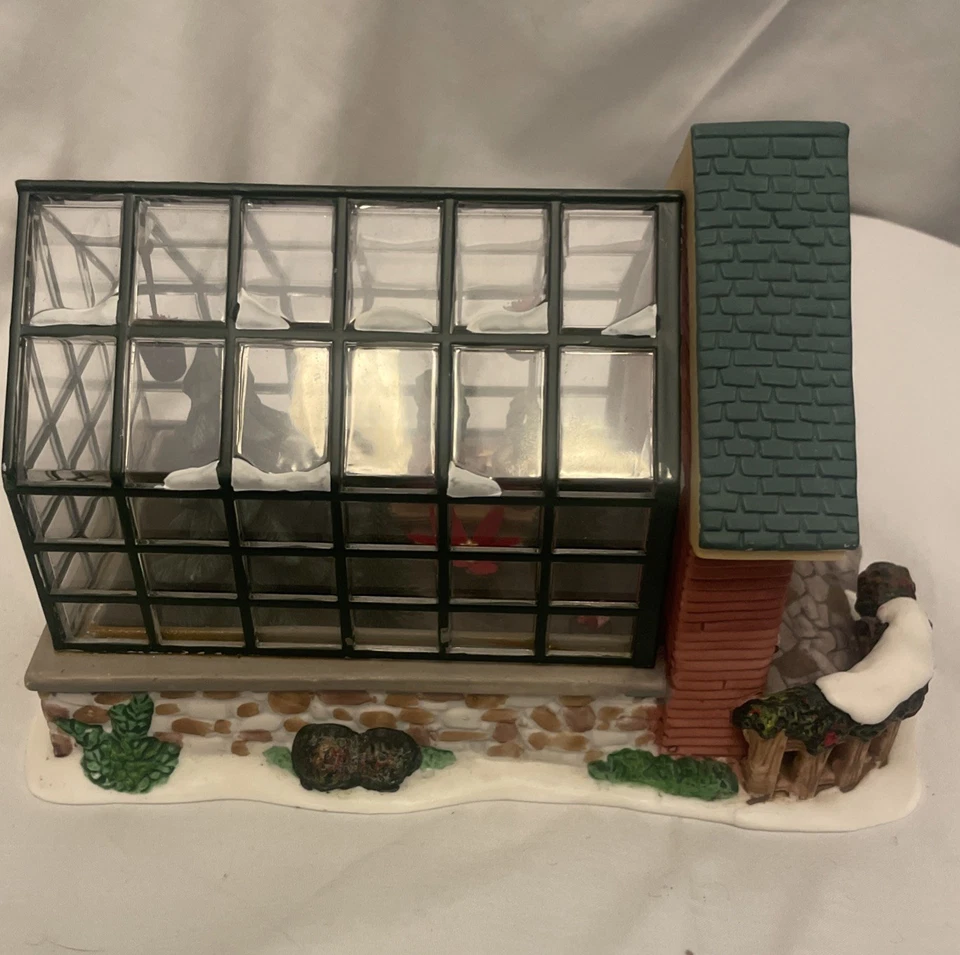 Casa de Navidad Holiday Time Village de colección invernadero coleccionable P6275 ¡RARA! Como nuevo Foto 4 de 4