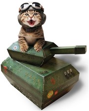  Tank Cat House  Cardboard Kitten Toys  Cat Bed  Interactive Cats Toy for...
