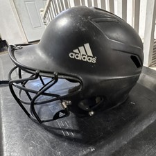 adidas Youth Full Face Black Baseball Batting Helmet with Face Guard NOCSAE