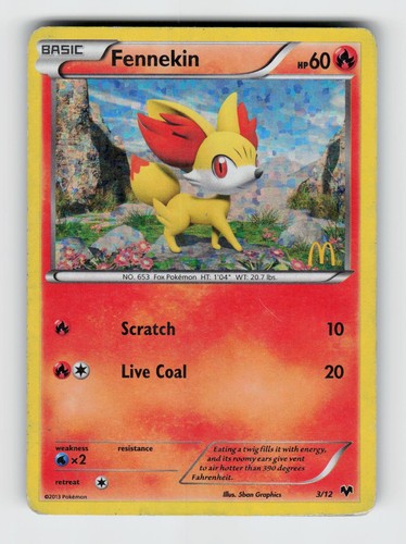 Fennekin 003/012 Holo Promo McDonald's Promos 2014 Pokemon 2014 MP