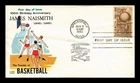 US COVER JAMES NAISMITH BASKETBALL FDC SCOTT 1189 FLUEGEL CACHET ADDRESSED