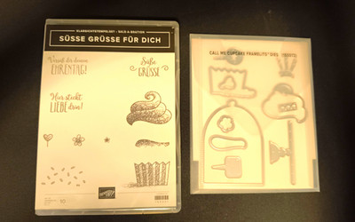 Stampin' Up! Klarsichtstempelset  Süße Grüße für Dich  Cupcake, Box