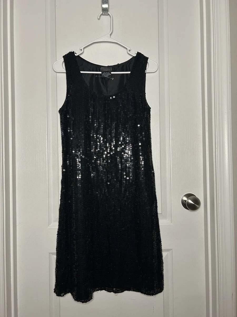 white christmas dresses Kiyonna Plus Size Starry Sequin Lace Cocktail Dress - Onyx main image 0