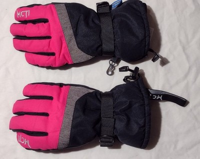 MCTi SKI GLOVES Medium Black-Pink SNOWBOARD 3M Thinsulate Insulation NWOT