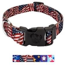 Country Brook Petz® Deluxe Dog Collar - Americana Collection - U.S.A.