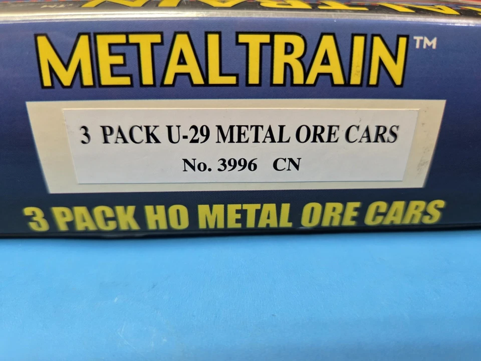Model Power HO 3996 3 Pack U-29 Metal Ore Cars CN Brown 344010,011,012 in box - Image 2 of 4