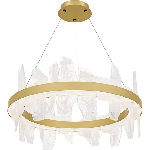 Quoizel PCAUR5030 Aurelia 30"W LED Abstract Ring Chandelier - Gold - Picture 10 of 12