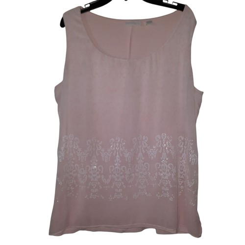 Blusa rosa sin mangas New York & Company talla grande - Imagen 2 de 9