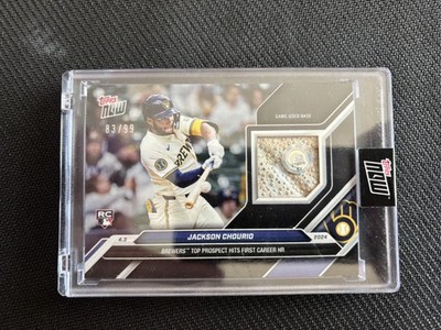 Topps 2024 Topps Now Relics Jackson Chourio RC Black /99 #37B Brewers