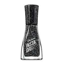 Sally Hansen Insta-Dri Nail Polish 565 Powerslide Black White Glitter