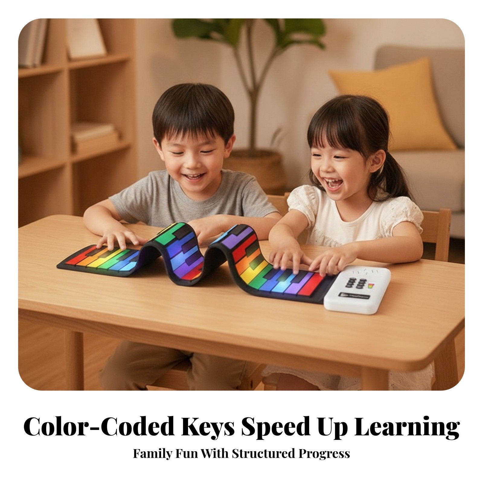 Pianola Arrotolabile 49 Tasti Multifunzione per Aula Scolastica, Bambini foto 6